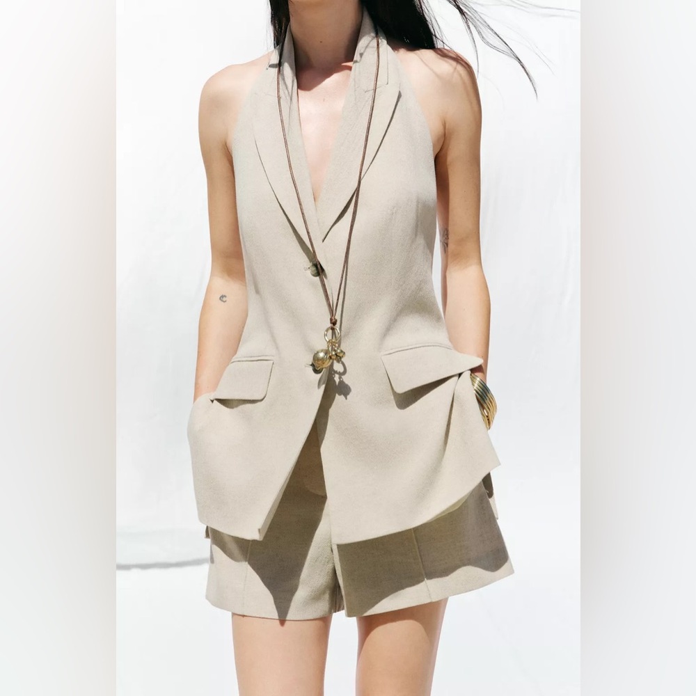 Halter Linen Vest